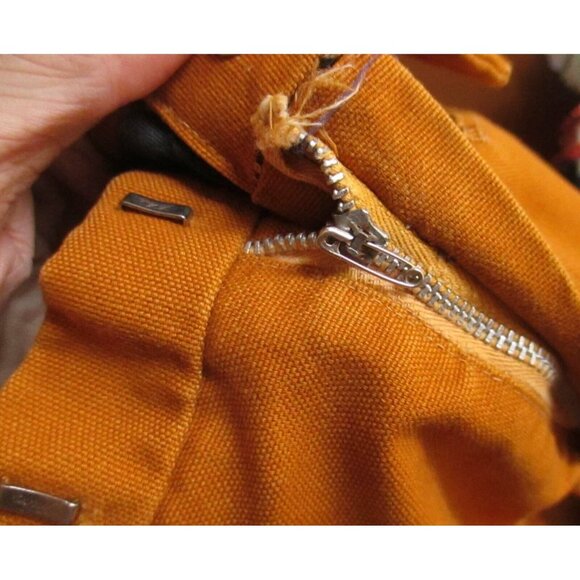 Vintage Mens Jeans 70s 28x29 MUSTARD GOLD MOD STOVEPIPE STRAIGHT RELIC JEANS - Picture 6 of 7